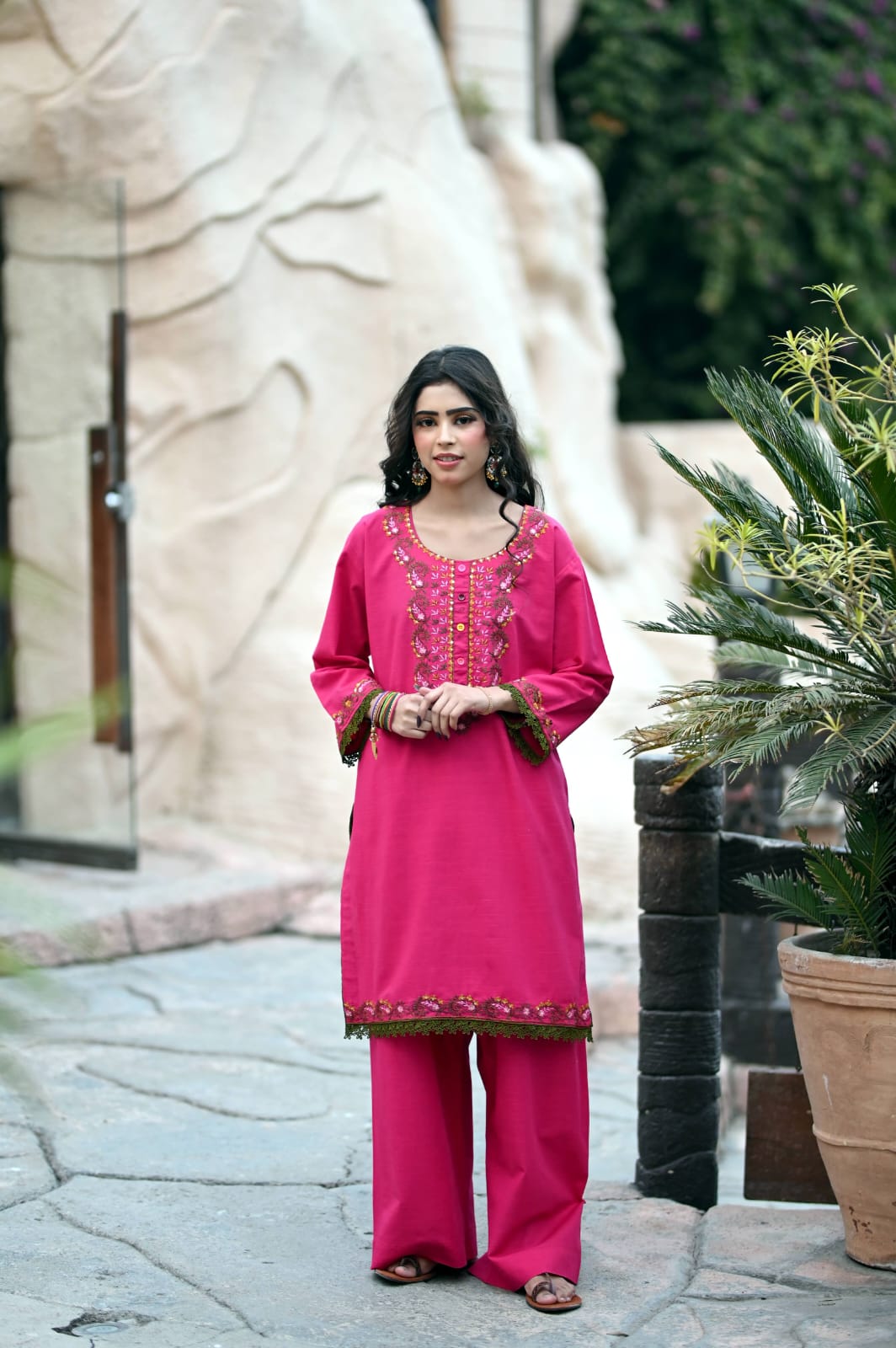 Soft Khaddar Handmade Embroidered 2-Piece Suit