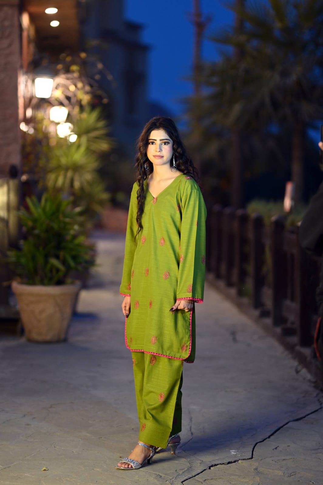 Soft Khaddar 2-Piece Suit with Handmade Embroidery