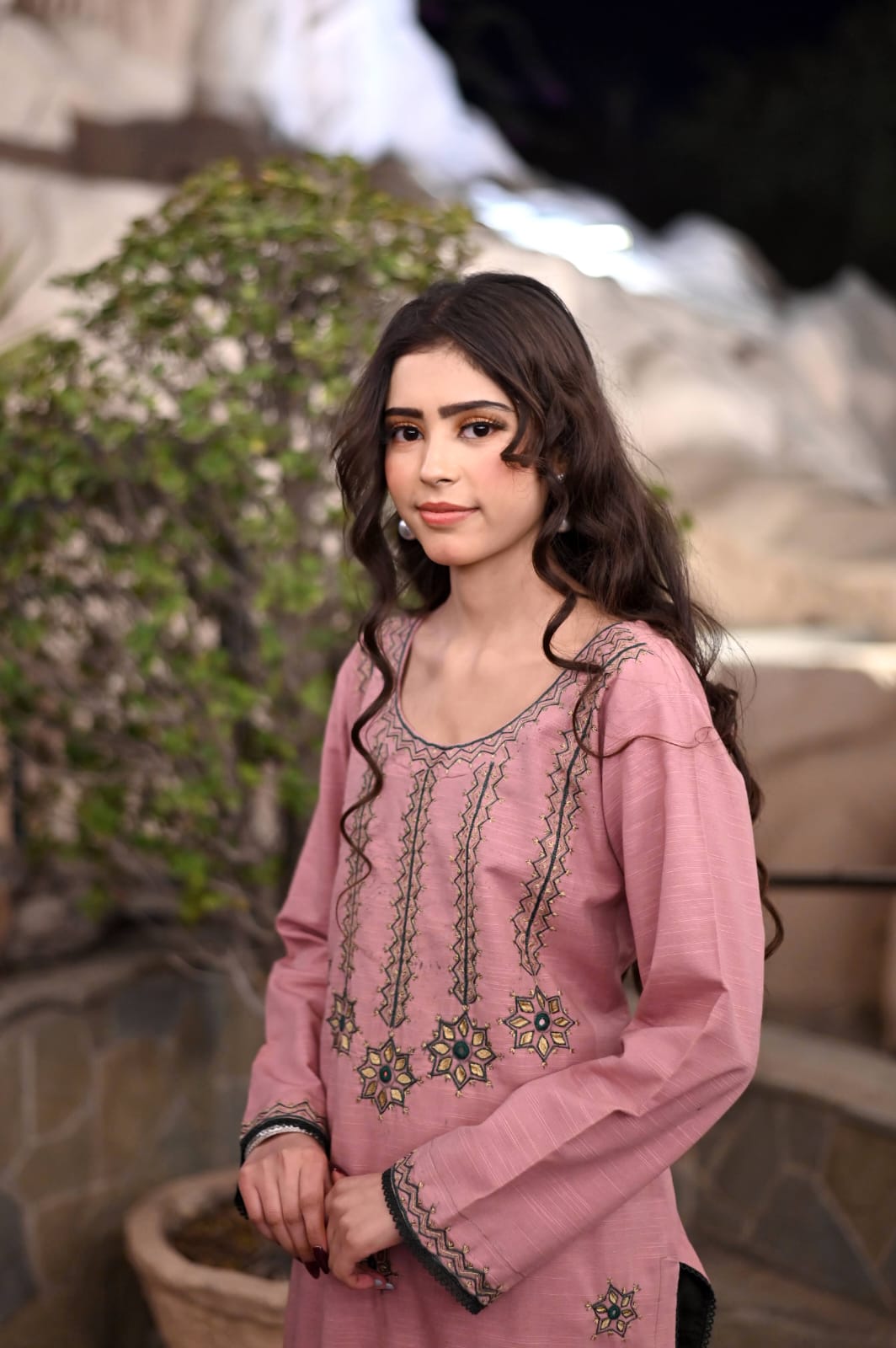 Soft Khaddar 2-Piece Suit with Handmade Embroidery