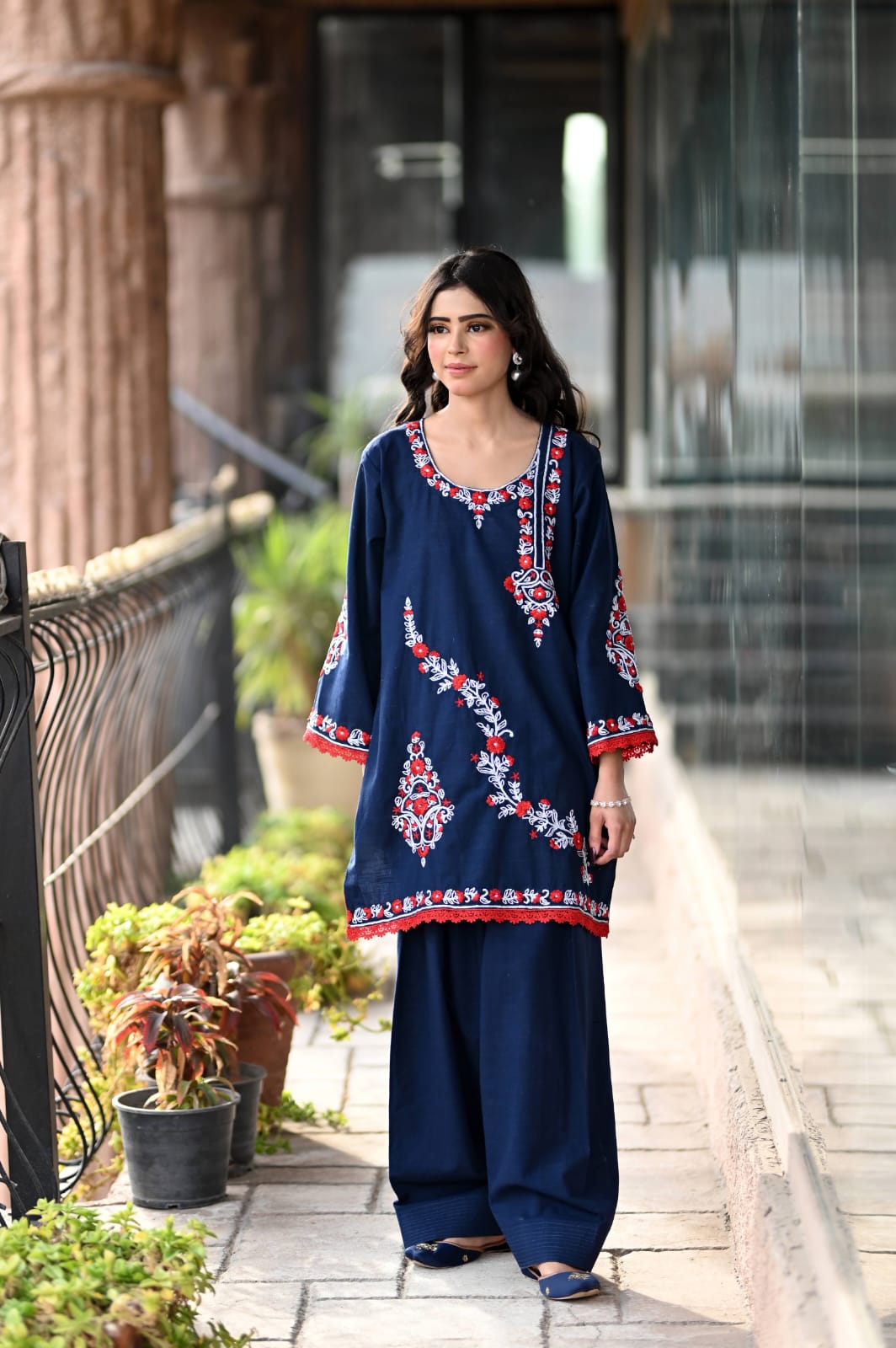 Handcrafted Khaddar Embroidery 2-Piece