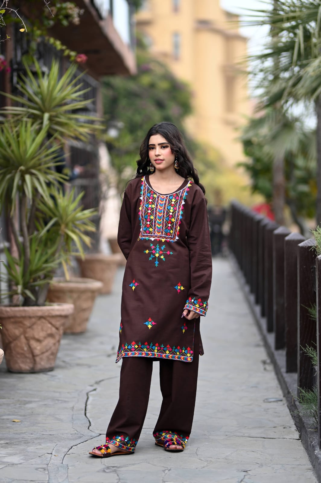 Soft Khaddar Handmade Embroidered 2-Piece Suit