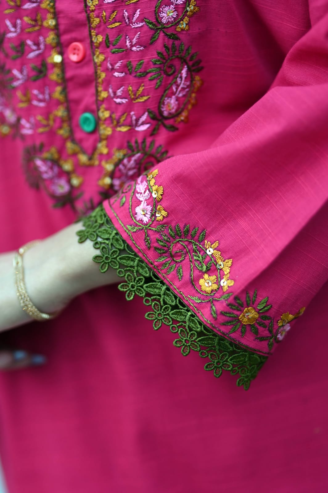 Soft Khaddar Handmade Embroidered 2-Piece Suit