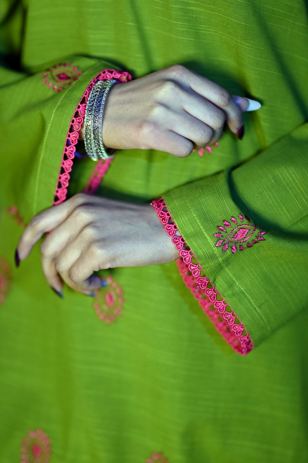 Soft Khaddar 2-Piece Suit with Handmade Embroidery