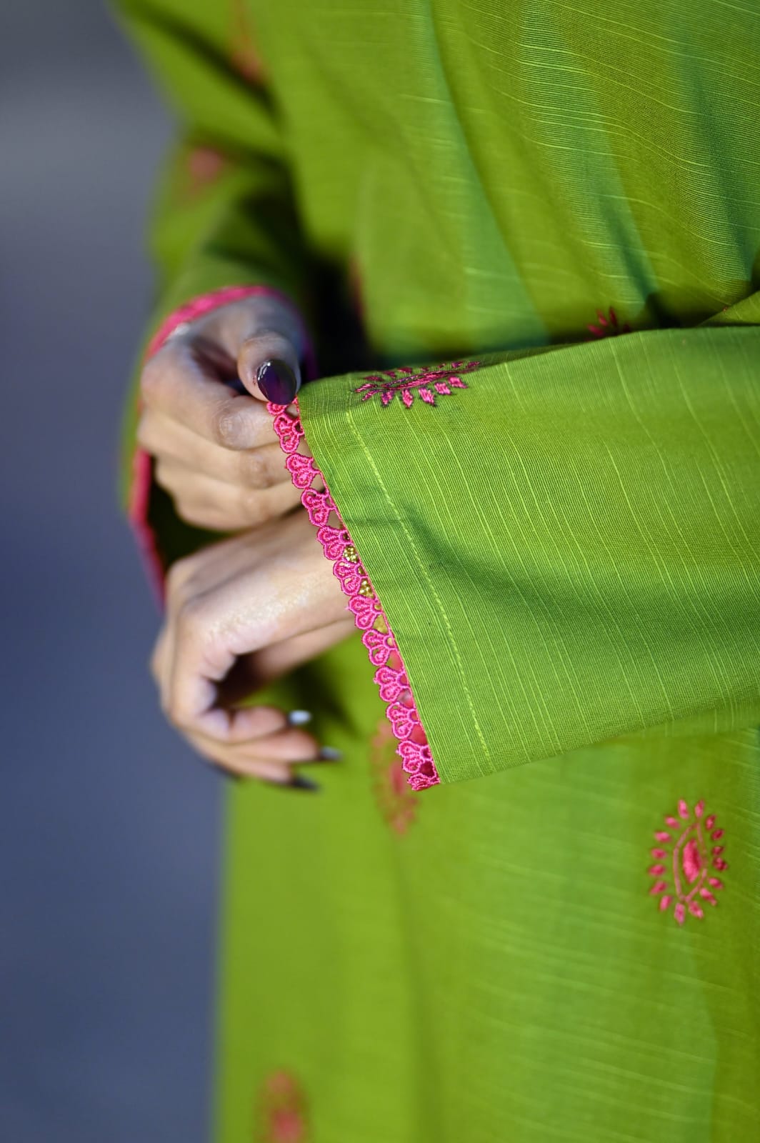 Soft Khaddar 2-Piece Suit with Handmade Embroidery