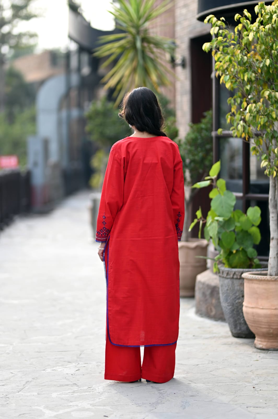 Soft Khaddar Hand-Embroidered 2-Piece Suit